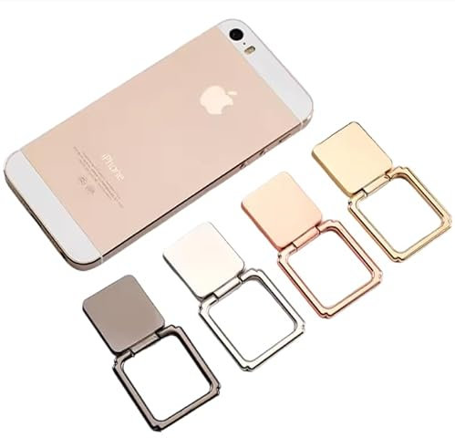 Phone Ring Holder Universal 360 Adjustable Phone Grip Stand - Zinc Alloy Finger Grip Stand Mount for All Smartphones, iPhone, Samsung, HUAWEI, LG, Sony (Gold)