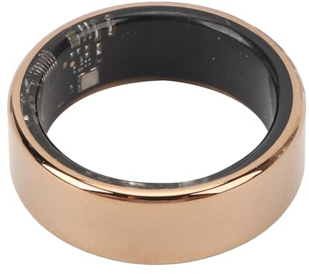 Smart Ring Bewegungsüberwachung, Digitales Design, Mehrere Trainingsmodi, IP68 Wasserdicht, IOS, App Kompatibilität (Gold)