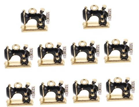 KONTONTY 10St Nähmaschine Anhänger Schmuck basteln Schmuckbasteln Zubehör zur Schmuckherstellung Charm-Knöpfe für handnähmaschine Spielzeuge Anhänger für Nähmaschinen Schlüsselanhänger