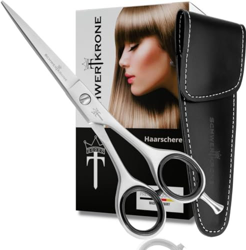SUNNLLI Forbici per sfoltire, Forbici da Modellare, Forbici per Tagliare i Capelli, Forbici da Parrucchiere, Acciaio Inossidabile, Made in Germany, Argento