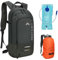 ONETOALL Fahrradrucksack Klein 10L mit Regenschutz und Helmnetz, MTB Rucksack für Damen und Herren, Kleiner Wanderrucksack Wasserdicht zum Radfahrren Wandern Tagestour Outdoorsports