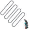 4PCS 6 Inch Chainsaw Chains, Mini Chainsaw Chain Replacement for Cordless Handheld Chainsaws, Low-Kickback Small Chainsaw Blade for Tree Trimming and Wood Cutting (37 Drive Links)