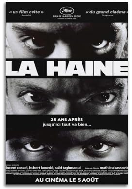 AKRHARWB La Haine Poster, Wandkunst, Vintage, elegantes Poster, dekoratives Gemälde für Wohnzimmer, Schlafzimmer, ästhetisches Poster, 20 x 30 cm, ungerahmter Stil