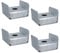 Deck Post Base Holder Pillar Foot Bracket 100mm x 100mm Pergola Canopy 4PK