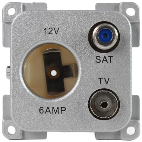 C-Line Presto Inprojal CBE Prise de courant 12 V Sat TV Caravane Caravane Argent