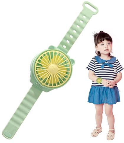 Generisch Mini ventilatore orologio – Mini orologio portatile – Raffreddamento manuale per bambini, studenti, casa e viaggi