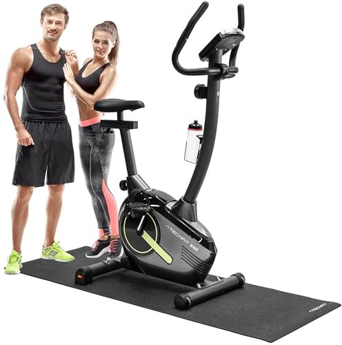 TechFit Fitnessmatte aus Gummi – rutschfeste Bodenschutzmatte für Laufband, Heimtrainer, Rudergeräte und Fitnessgeräte, 173 x 61 x 0,6 cm