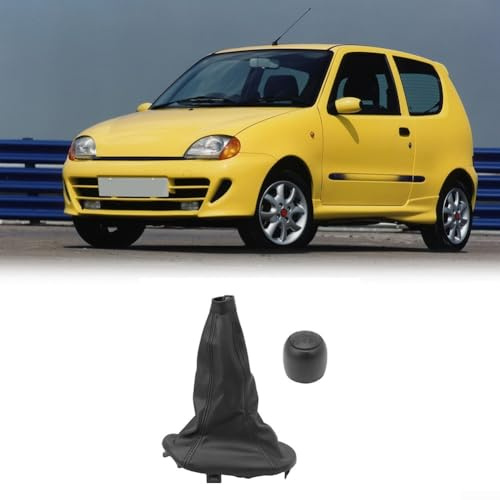 Taotalhomy Schaltknauf und Schaltmanschette für Fiat 600, Seicento 1998-2010, Ersatz Schaltsack und Knauf, OEM 735249804