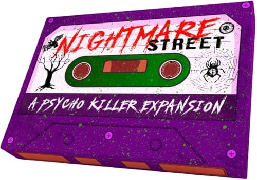 Nightmare Street Card Game, Psycho Killer Expansion Pack, Horror Board Game, Brown