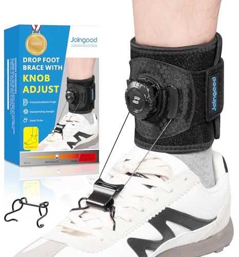joingood Support de pied réglable avec cadran facile à tourner, crochet large et clip de chaussure pour une marche stable, aide quotidienne confortable pour homme et femme, S/M