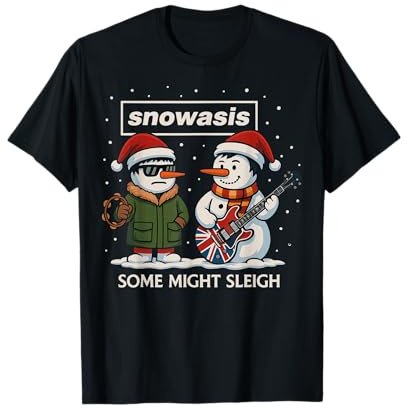 Snowasis Snowmen Winter Band Funny Christmas Design T-Shirt