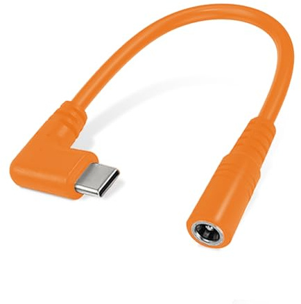 Wamlet Heated Jacket Battery Step-up Adapter Charger for 7.4v 8.4v Heated Jacket, Heated Vests and Heated Hoodies (Orange, USB C to DC)
