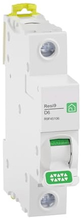 Disjoncteur miniature série R9F courbe D Resi9 MCB 1P R9F45106 10 16 20 25 32 40 50 63A(20A)
