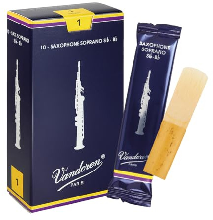 Vandoren Traditional Soprano saxophone reeds, box of 10 - Strength 1
