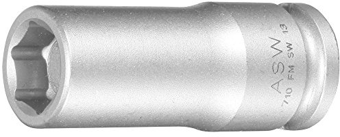 ASW 71062 Kraft-Steckschlüssel-Einsatz lang mit Federmagnet 3/8 Zoll 6-kant 13 mm