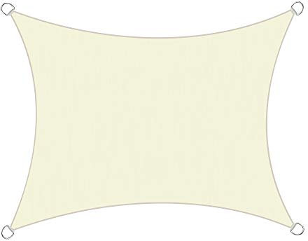 Green Bay Sun Shade Sail Garden Patio Yard Party Sunscreen Awning Canopy 98% UV Block Rectangle Cream 3x2m