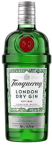 Tanqueray London Dry Gin | 41.3% vol | 70cl | Signature Recipe | Made with 4 Gin Botanicals | Enjoy in a Glass with Ice & Tonic | Distilled 4 Times