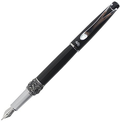 Abcsea Hovering Dragon Fountain Pen Medium Nib - Black