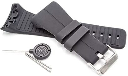 vhbw TPE Ersatz Armband kompatibel mit Polar M430, M400 Fitnessuhr, Smartwatch - 9,0cm + 12,2 cm schwarz