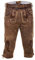 Bayerische Traditionelle Kniebund Lederhose Thomas mit passenden Trachtengürtel , Braun, Gr. 64