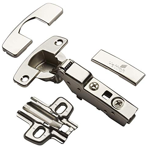 HETTICH Topfband SENSYS 8645i TH52 Mittelanschlag 110° mit integriertem Dämpfer, Abdeckkappen und Montageplatte (Distanz 0 mm) Topfscharnier Schranktürscharnier Schrankscharnier von SO-TECH®