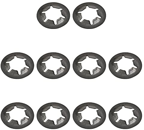 Othmro Starlock-Unterlegscheiben für interne Zähne, zum Aufstecken, Schnellverschluss, Edelstahl, Grau, 10 Stück