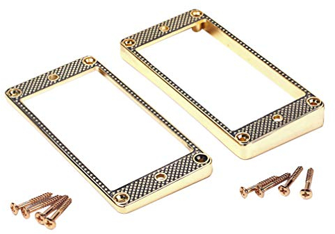 Milisten 2 Stück Humbucker Pickup Ring Rahmen Montagering für E-Gitarren Gb301 Golden