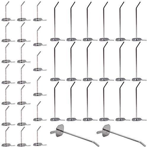 Single Pegboard Hooks, DBAILY 40pcs Metal Perforated Board Hooks Pegboard Accessories Set Pegboard Wall Slat Clips for Retail Display Store Supermarket Garage Workshop (10cm,5cm) (Fruit Hook)