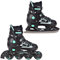 RAVEN Inline Skates Inliner für Kinder und Erwachsene OPTIONAL 2in1 mit Schlittschuhen verstellbar (Spirit Black/Mint mit Kufen, 37-40 (23,5-26cm))