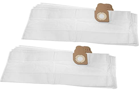 vhbw 10x Staubbeutel kompatibel mit Nilfisk/Alto/Wap Aero 840 | 700, 800A, 600A, 640, 840 A Staubsauger - 38cm x 31cm Weiß