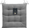 LILENO HOME 2er Set Stuhlkissen Grau (40x40x4,5 cm) - Sitzkissen für Gartenstuhl, Küche oder Esszimmerstuhl - UV-beständige Indoor u. Outdoor Stuhlauflage als Stuhl Kissen (Laura OLF)