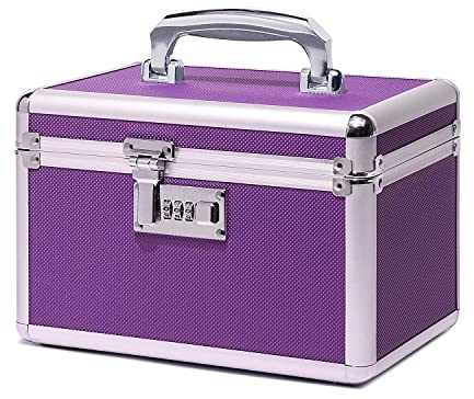 HEWEI WORKS Custodia per medicinali con combinazione, adatta per la conservazione di medicinali e oggetti personali importanti, tra cui piccolo portapillole portatile (viola/piccolo)