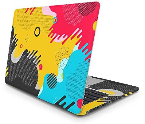 Sticker Master Halftone Colorful Pattern Schutz-Vinyl-Aufkleber (Logoschnitt) Ganzkörper-Haut für Apple MacBook Pro Mac Air 11 12 13 15 16 17 21 27 Zoll Laptop MacBook Pro15-inch Touch Bar 2018 A1990