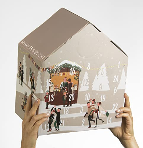mySpirits Adventskalender Spirituosen Vielfalt 2022 XMAS EDITION / 16-52% vol / 24 x 0,02L mit Glas