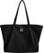 MAYMOONER Schwarze Tote Bag mit Reißverschluss Damen Nylon Umhängetasche Große Kapazität Lässige Handtaschen für die Arbeit Schule