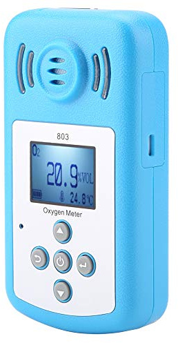 Sauerstoff-Gasdetektor, Digitalanzeige, Tragbares Sauerstoffmessgerät, O2-Gastester, O2-Konzentrationsmesstester mit Ton-, Licht- und Vibrationsalarm für Auto, Klettern, Tunnel