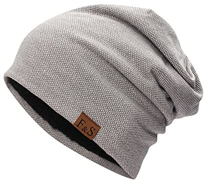 callmo Mutze Damen Beanie,Damen Strickmütze & Loop mit großer Kombiset Kunstfell Bommel Strickset Beanie mit Fellbommel + Schlauchschal, Einheitsgröße