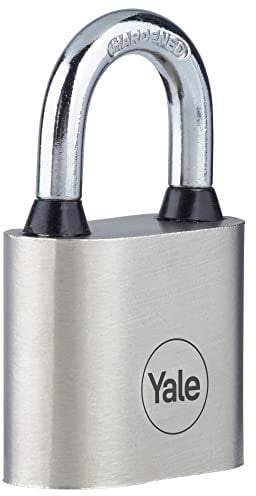 Yale - Y112/30/121/1 Cadenas à Disque en Fer de 30 mm – Plaqué Nickel – Anse en Acier trempé – Résistance extrême à la Corrosion pour Une Utilisation en extérieur