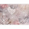 murando - Papier peint panoramique nature 350x256 cm - Revêtement mural décoration chambre salon - Design moderne - Noir marron rose - Monstera fleurs feuilles gris plantes rose b-C-10272-a-c