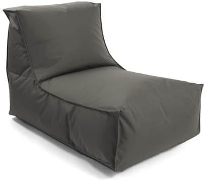 mokebo® Sitzsack für Kinder & Erwachsene 'Der Sundowner', Bean Bag mit Füllung oder Bodenkissen für Indoor & Outdoor, auch als Liegekissen, Relaxliege oder Liege in Anthrazit