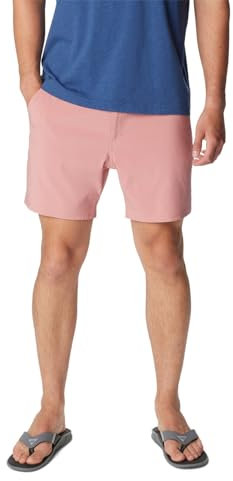 Columbia PFG Uncharted Herren-Shorts, Sandelholz-Pink, XL/15 cm Entrepierna