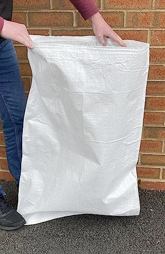 TGL PACKAGING 10 PCS Heavy Duty (60x100cm) Woven Rubble Sacks | Extra Strong Polypropylene Builders Bags | Garden Waste Bags | Reusable Sacks for Construction, Yard Waste, Rubbish Removal