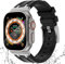KADES 49 mm, 46 mm, 45 mm, 44 mm, per Apple Watch, cinturino sportivo in silicone con adattatore in acciaio inox, per Apple Watch, Ultra 2, Series 10/9/8/7/6/5/4/SE, serie 3/2/1 42 mm, nero