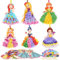MONCAP 12STK Prinzessin Bastelset Kinder Prinzessin Basteln Mädchen Prinzessin Kreativ Set Mädchen Prinzessin Kunsthandwerk Poke Art DIY Toys für Kreatives DIY Kindergeburtstag Party Geschenke