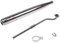 Auspuff 20mm Flansch Krümmer Set Links passend für Hercules Prima M 2 3 4 5 S – Chrom Auspuff mit P2 Flansch passend für Sachs 505 Motor, 650mm Länge inkl. Montageschellen
