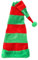 PACKOVE Weihnachtsmütze Unisex Lang Weihnachtsmütze Elfenmütze Weihnachten Weihnachtsmütze Grün Elfenmütze Mit Roten Und Grünen Streifen Für Weihnachten Party