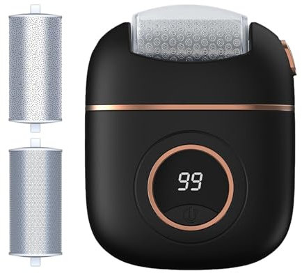 Strumento per la rimozione dei calli dei piedi, impermeabile, 500 mAh, per rimuovere la pelle morta elettrica, ricaricabile ad alta velocità, con display digitale a batteria, per donne e uomini