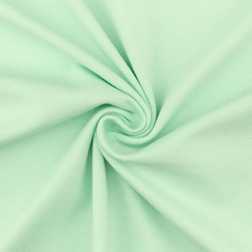 Jersey Stoff Cara, STANDARD 100 by OEKO-TEX, uni minzgrün (Länge am Stück: ab 50cm / Breite: 150cm)