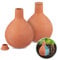 Relaxdays Ollas, 2er Set, 1,5 l, Ton, wurzelnahe Bewässerung, Hochbeet & Gewächshaus, weniger Wasserverlust, terrakotta