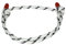 Generico Bracciale nautico regolabile in corda sottile, braccialetto colorato uomo donna (Bianco)